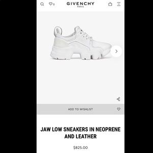 White Givenchy Jaw Low Sneakers